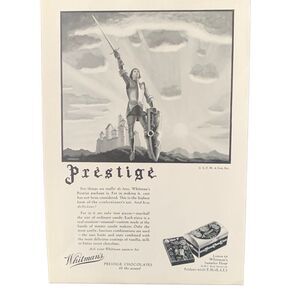 Vintage 1932 Whitman’s Prestige Chocolates Ad Advertisement
